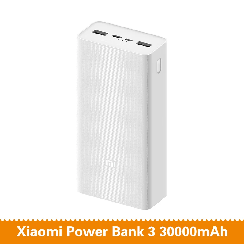 Xiaomi Power Bank 3 30000mAh 3 USB Type C 18W Fast Charging Portable Mi Powerbank 30000 External Battery Powerbank for iphone 11