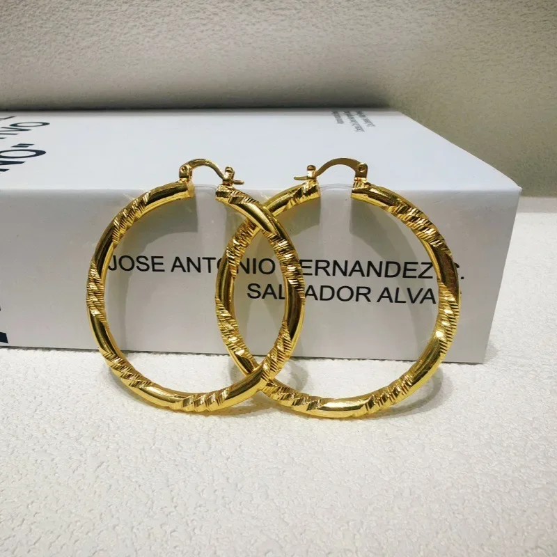 Медные серьги-кольца холодный ветер