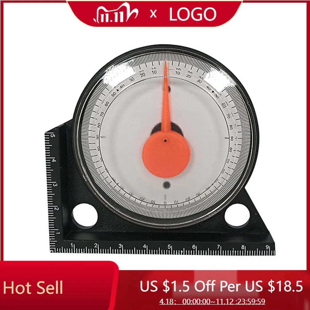 

1 Pcs Inclinometer Measuring Angle Meter Pointer Type With Scale Level Angle Meter For Hand Measuering Construction Level