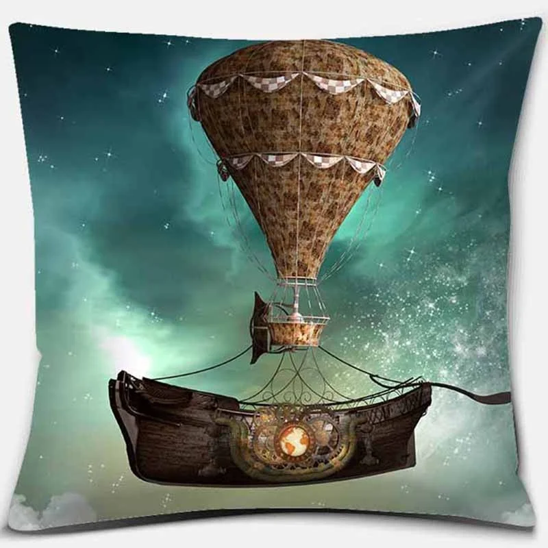 Супер мягкая бархатная наволочка для подушки в стиле стимпанк с принтом