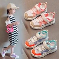 2022 summer girls shoes hollow out running sports kids sneakers air mesh flat fashion boys design tenis children casual shoes