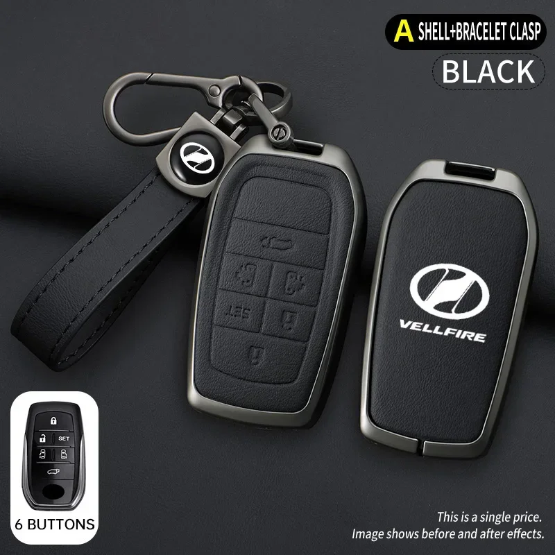 

Автомобильный смарт-брелок из цинкового сплава с дистанционным управлением, чехол для ключей от автомобиля, Стайлинг, аксессуары для Toyota Vellfire Alphard 30 серии Previa Tarago
