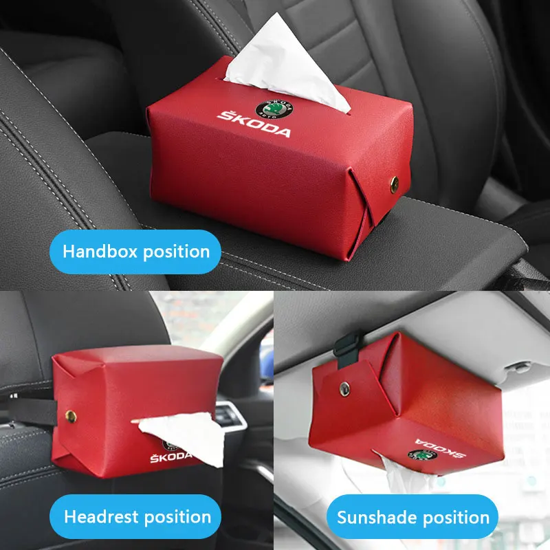 

Napkin storage box Paper bag for Skoda octavia 2 a7 a5 rapid fabia yeti superb KAMIQ KAROQ kodiaq SCALA citigo virs Accessories