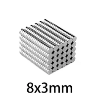 2050100150200300pcs 8x3 small round rare earth magnets strong 8x3mm n35 8mm x 3mm permanent neodymium disc magnets 83 mm