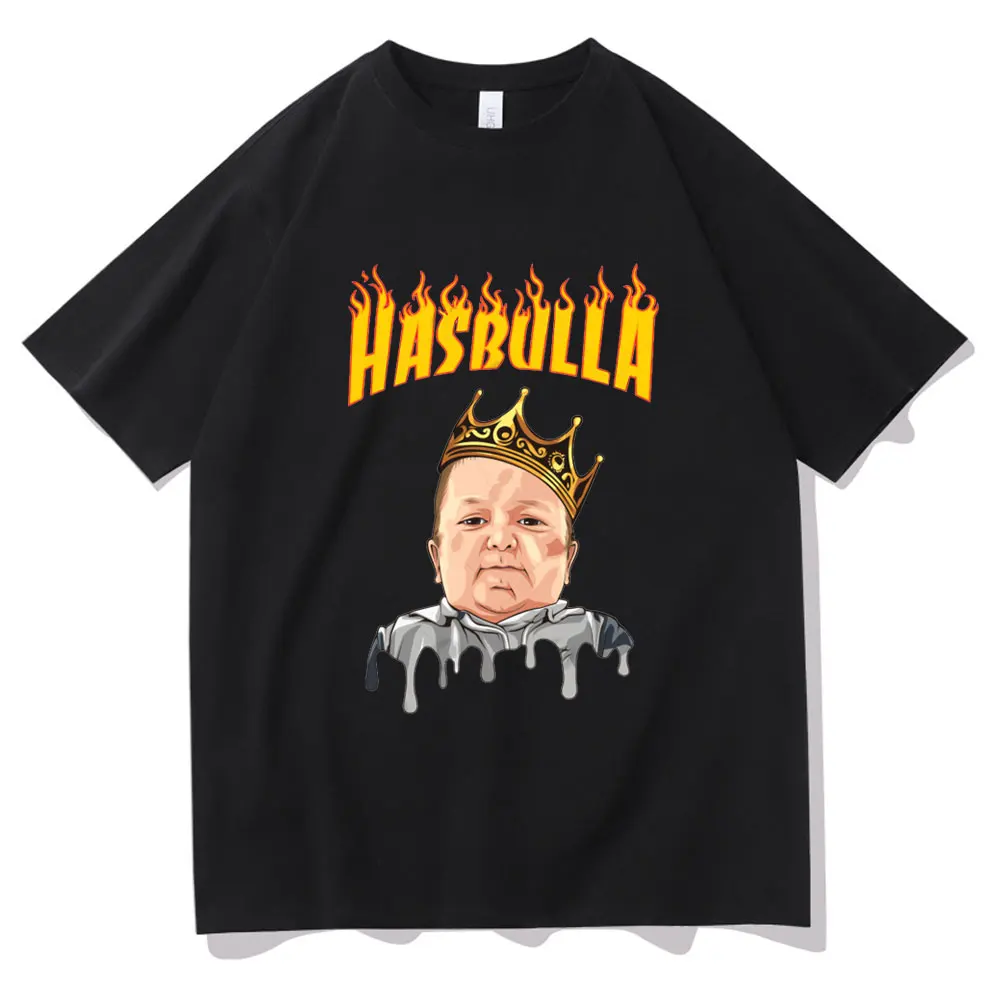 

Classic Hasbulla Fighting Meme Tshirt Fan Gift Mini Khabib Blogger T-shirt Men Cool T Shirt Short Sleeve Graphic Print Tees Tops