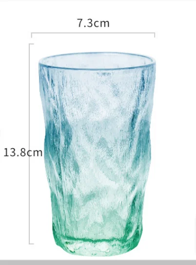 

Стеклянная чашка с градиентным рисунком ледника, домашняя красивая чашка, детская чашка фэн-шуй, чашка для кофе, сока, молока