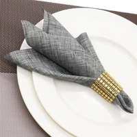 table runnernapkins10pcs napkin ringschair knot imitation linen polyester square handkerchief for wedding home party deco