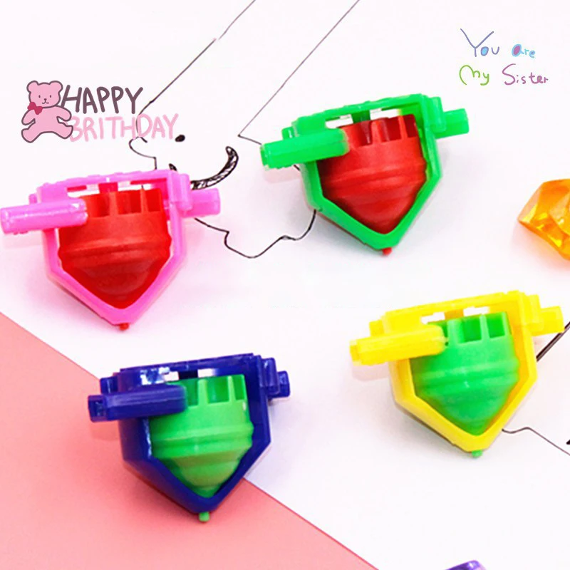 

10Pcs Whistle top toy Double mouth blowing children's puzzle toy Holiday gift Table toy