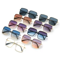 2022 fashion metal square frame sunglasses polarized brand design anti ultraviolet uv400 casual sunglasses for adult womenmen