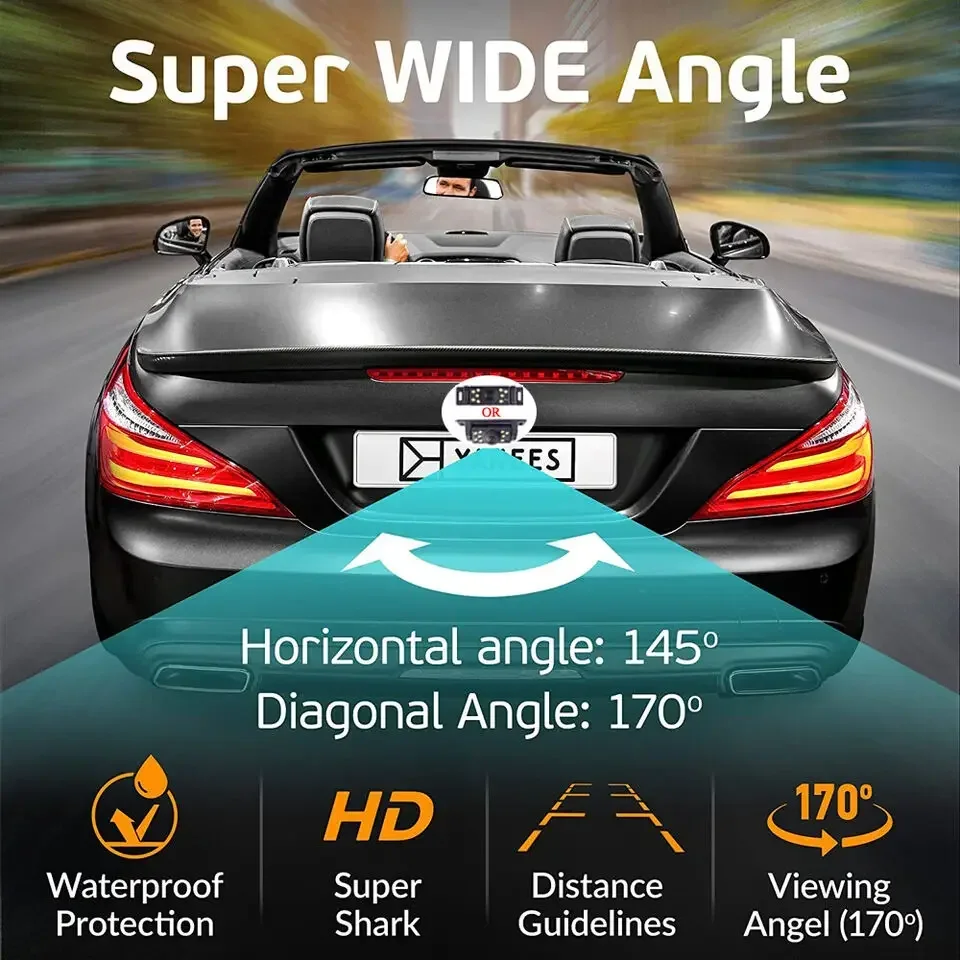 Резервная камера заднего вида QueenDer водонепроницаемая автомобильная для