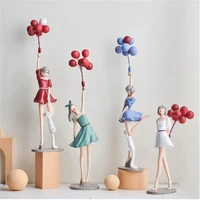 nordic home decoration creative resin balloon girl sculpture desktop ornament modern art figurine living room decor