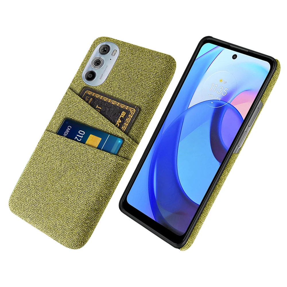 

Edge 30 Pro for Motorola Edge 30 Pro For Moto Edge 30Pro X30 S30 Case Fabric Dual Card Cover For Motorola Edge 30 Pro X30 S30