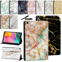 tablet case for samsung galaxy tab s7 11s6 lite 10 4s6 10 5s5e 10 5s4 10 5 inch marble print anti drop leather stand cover