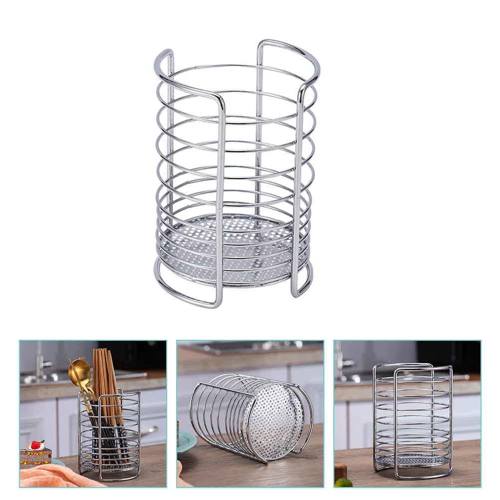 

Holder Utensildrying Kitchen Rack Flatware Cutlery Silverware Organizer Chopsticks Tool Crock Chopstick Basket Container