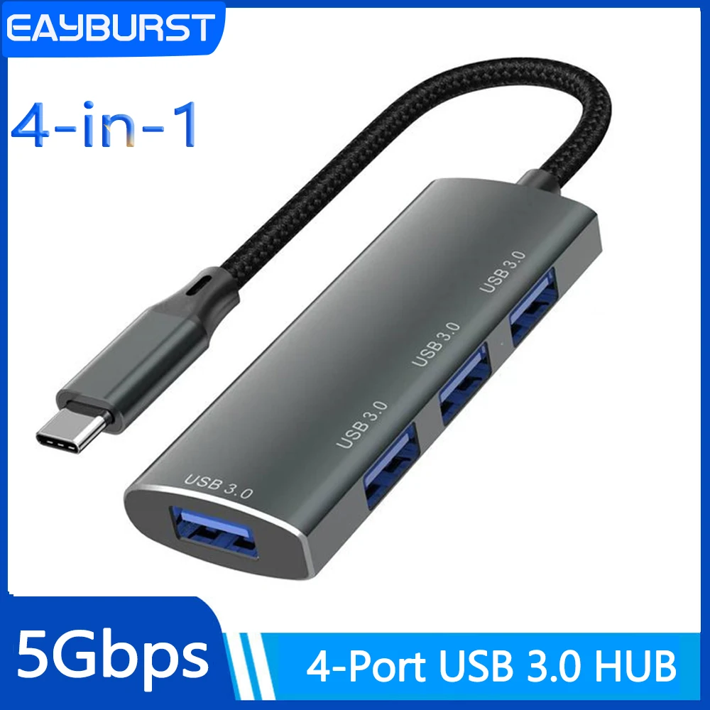Eayburst HUB USB C HUB 4 ports 5Gbps USB 3.0 HUB adapter for Lenovo Macbook Pro PC Accessories Typc C USB 3.0/2.0 HUB Eayburst HUB USB C HUB 4 ports 5Gbps USB 3.0 HUB adapter for Lenovo Macbook Pro PC Accessories Typc C USB 3.0/2.0 HUB