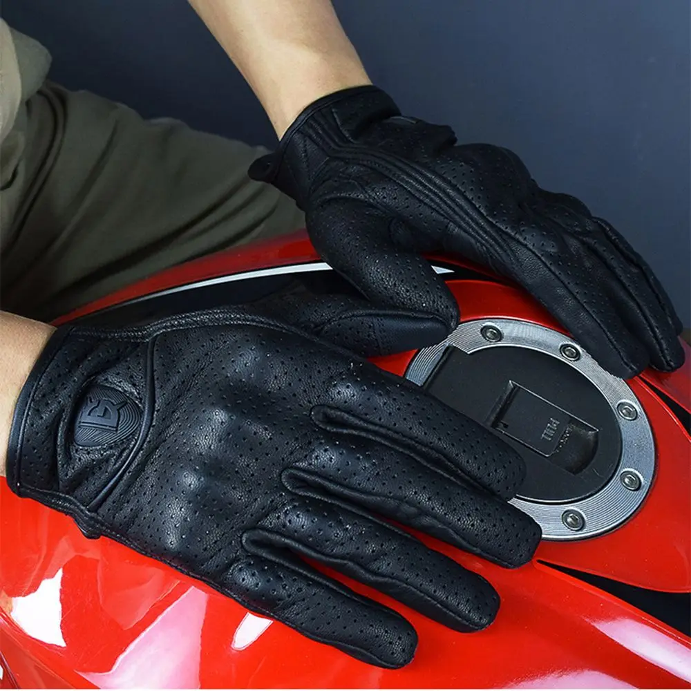 

Motocross Parts Moto Accesorios Racing Riding Genuine Leather Motorcycle Protection Gloves Ridding Gloves Vintage