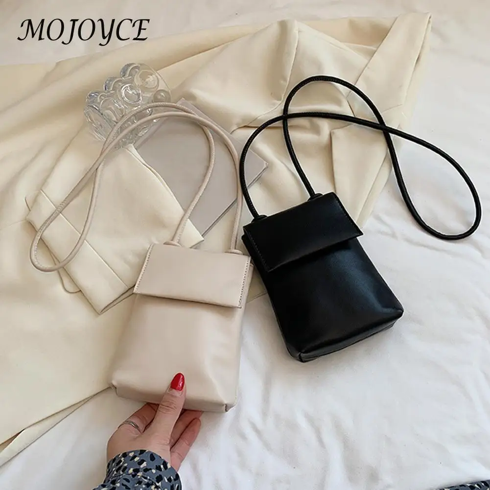 

Ladies Mini Solid Color Shoulder Tote Bags Casual PU Leather Pure Crossbody Messenger Bag Women Small Square Phone Purse Clutch