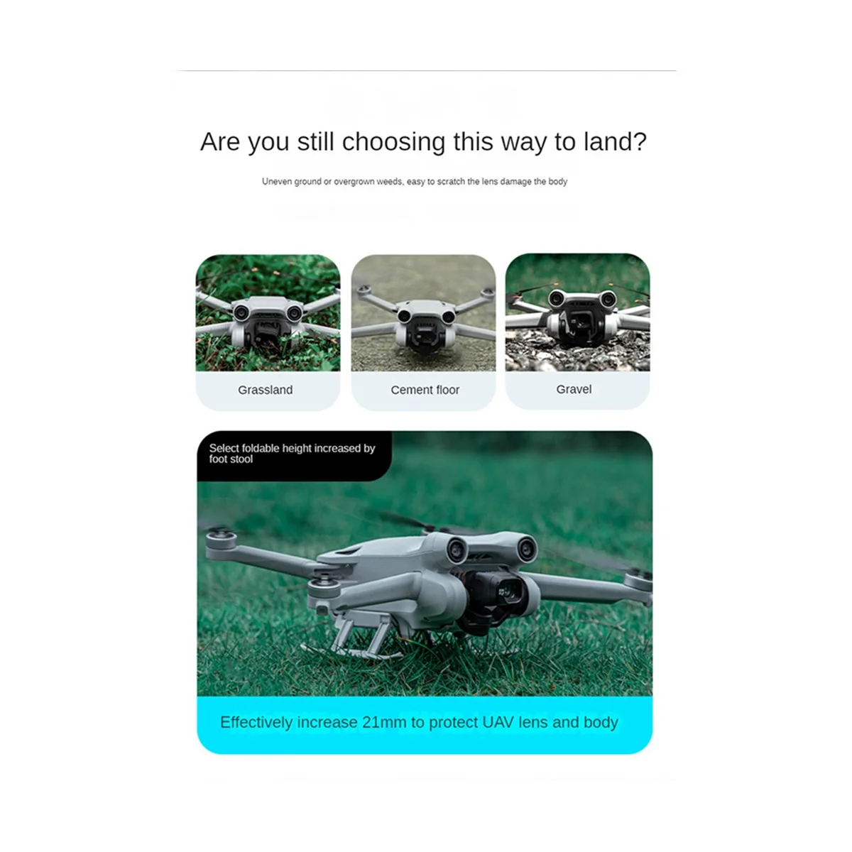 

STARTRC Foldable Landing Gear Quick Release Height Extended Leg Protector Propeller Fixer for DJI Mini 3 Pro Drone Accessory