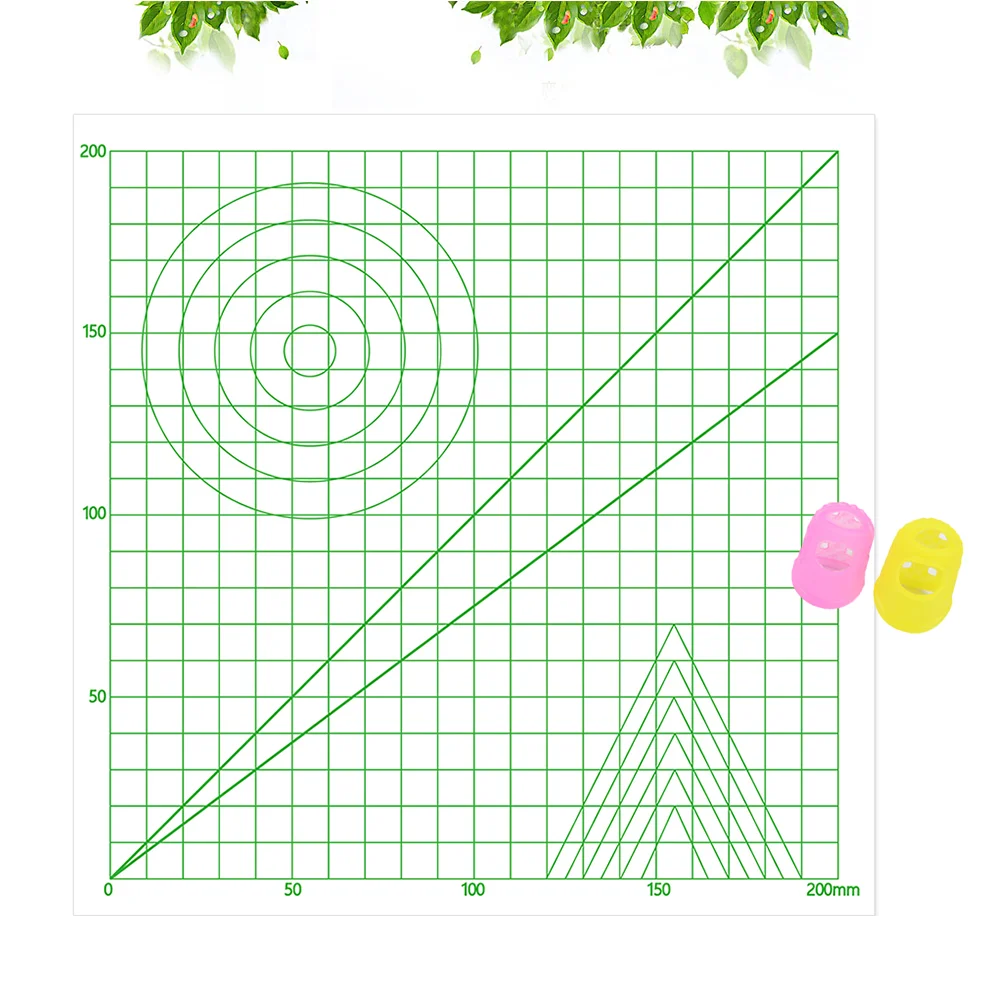 

3D Pen Mat Silicone 3D Printing Pen Mat 3D Pen Basic Template 3D Pens Drawing Tools with 2 Finger Protector