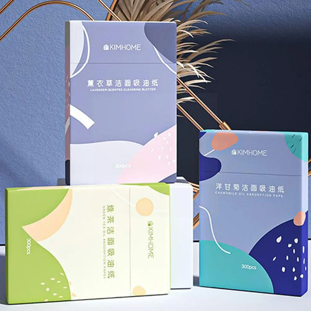 

300sheets/pack Green Tea Facial Oil Blotting Sheets Control makeup tools Absorbent Cleansing Face Beauty Paper Paper Oil I5K6