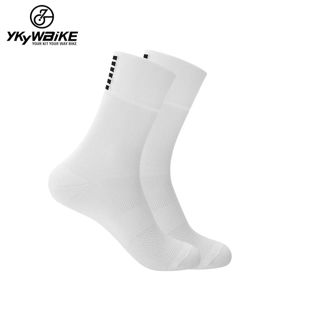 

YKYWBIKE 5 Pairs Sports Racing Cycling Socks Set Professional Brand Sport Socks Breathable Road Bicycle Socks Men and Women