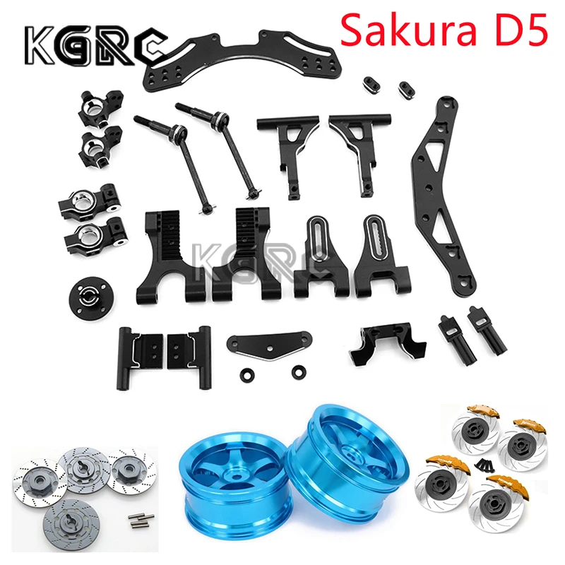 

3RACING Sakura D5 Full Set Metal Upgrade Parts Steering Cup Suspension Arm Shock Absorber Tower For 1/10 RC Car Drift Racing