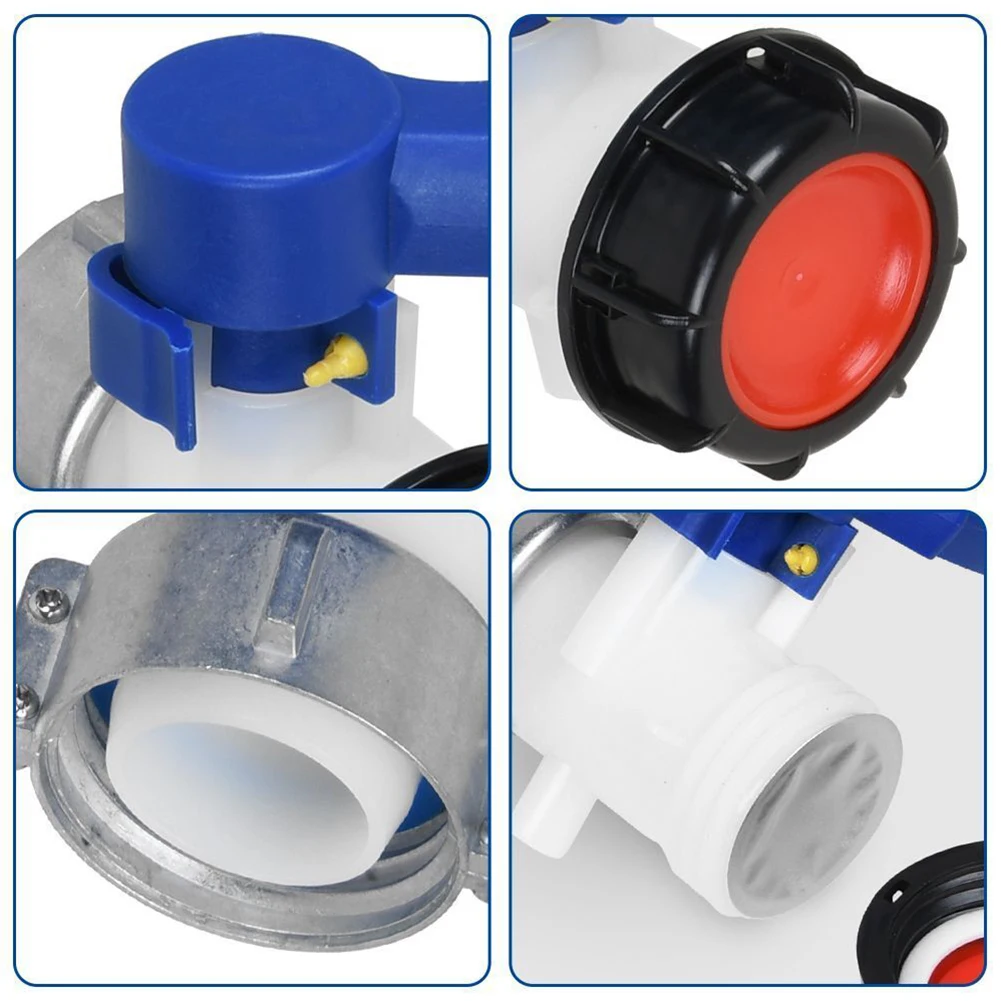 

1pc IBC Tank Adapter Tap Pipe Connector Outlet Valve 62mm General Purpose IBC Hose Fitting Water Container Switch Garden Parts