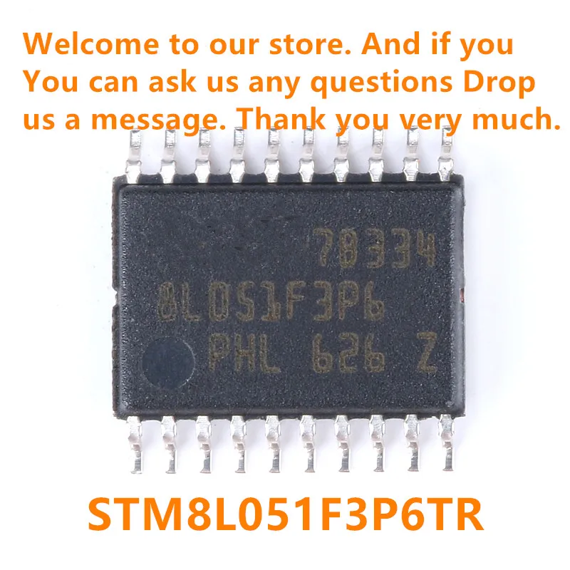 

Original Authentic STM8L051F3P6TR TSOP-20 STM8L051 16MHz/8KB Flash Memory / 8-bit Microcontroller MCU Integrated Circuit IC Chip