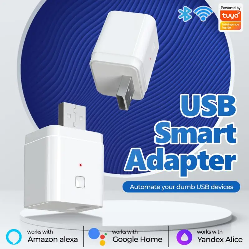 

Tuya Smart USB Adapter Smart Home Wifi Bluetooth Dual Mode Mini Protable Smart Life Remote Control Work with Alexa Google Home
