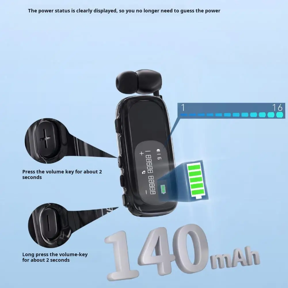 Водонепроницаемые Bluetooth-наушники с цифровым дисплеем