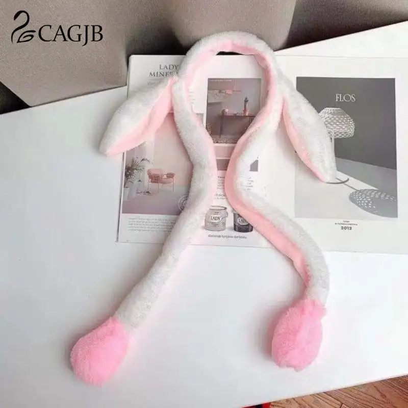 

1PCS Bunny Ears Headband Moving Cute Warm Plush Airbag Rabbit Funny Gift Movable Cute Warm Plush Moving Rabbit Ears Gift