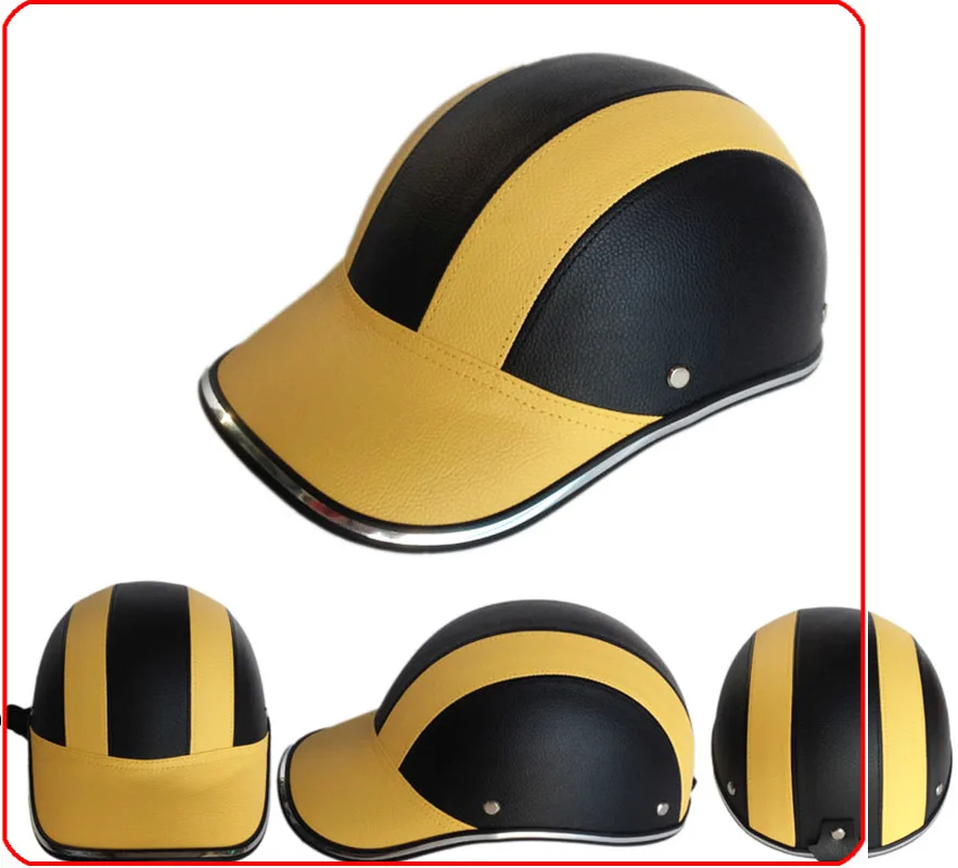 

Unisex Motorcycle Half Face Helmet Bike Cycling Helmet casco Protective ABS Leather Baseball Cap gorras de beisbol