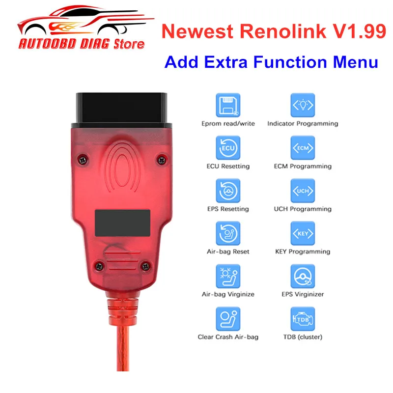 Диагностический кабель Renolink V1.99 для программатора Renault ECU V1.94/V1.87 |