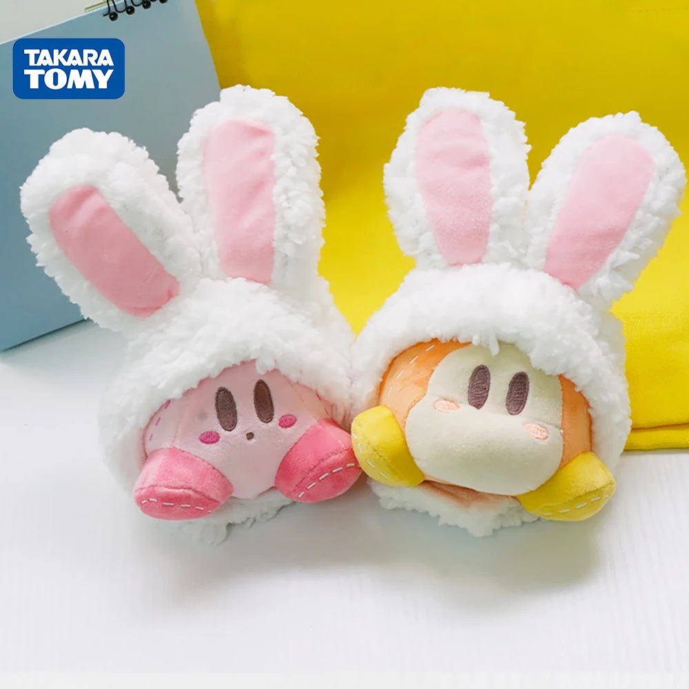 

Звезда Kirby 8 см, плюшевая кукла, игрушка, ярко-розовый белый кролик, наряд, милая кулон, высокое качество для детей