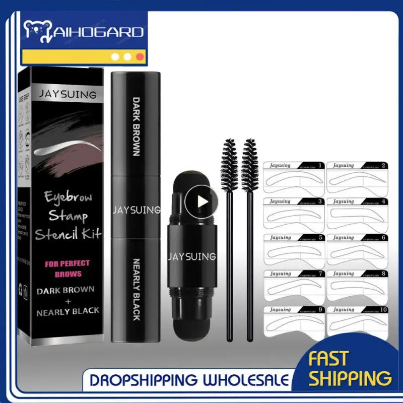 

Jaysuing Eyebrow Printing Set Brow Template Shaping Kit Women Stick Eyebrow Hairline Enhance Waterproof Contour Stencil Tint New