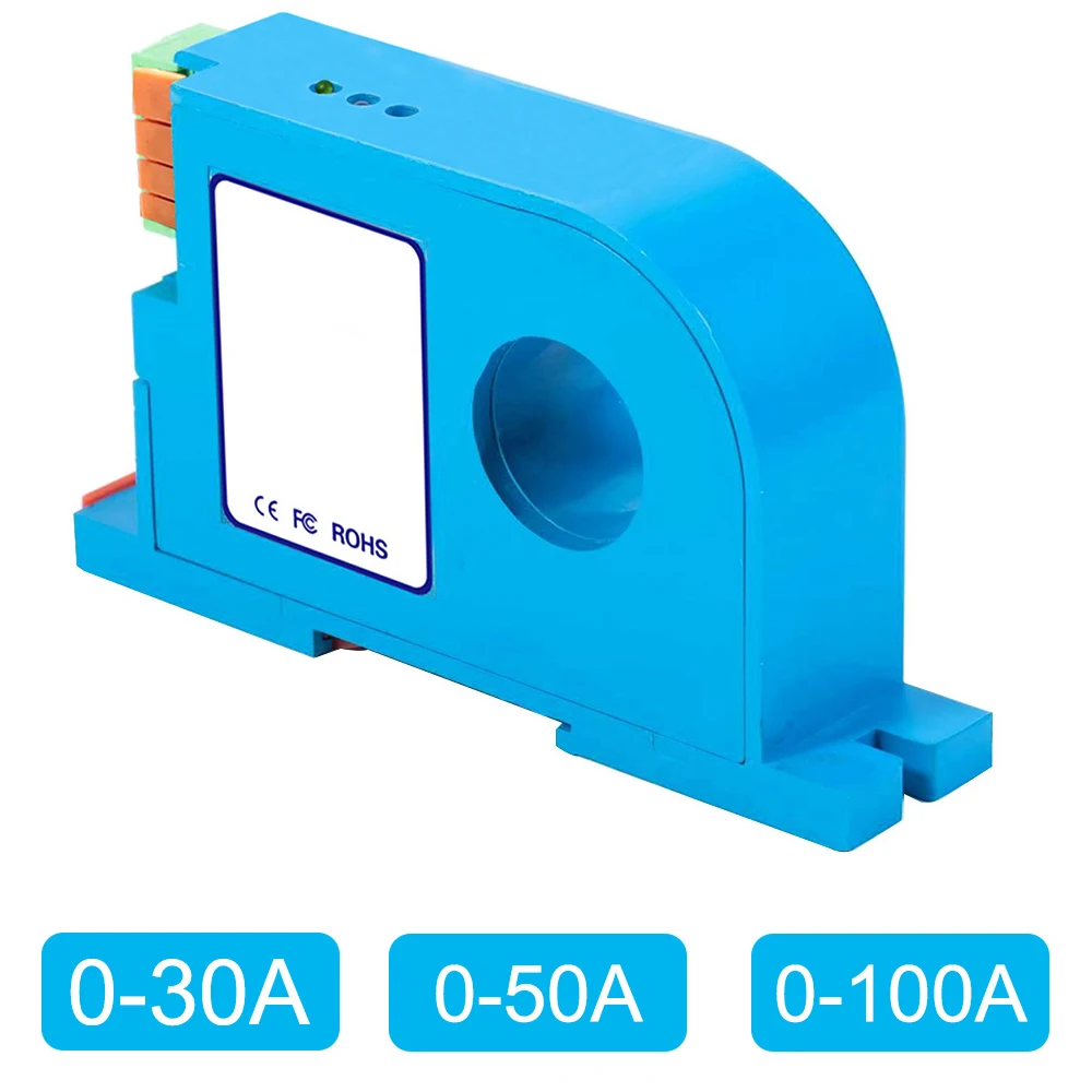 

Передатчик переменного тока на Din-рейке 0-400 А, Датчик тока, датчик Холла с открытым контуром, выход 4-20 мА