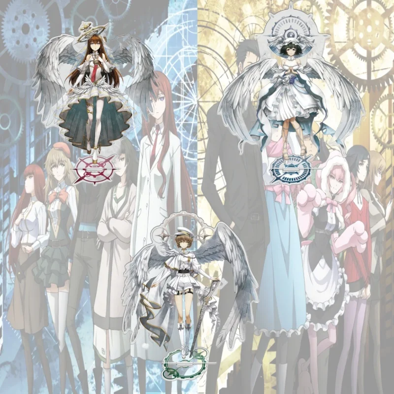 Фото Акриловая фигурка-подставка Steins;Gate ANIME с Макисе Курису и Шииной Майурой, модель для косплея, игрушка, подарок на день рождения, украшение, брелок №1