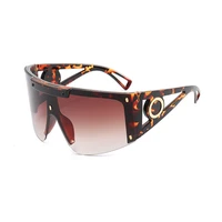 oversized square leopard sunglasses womens fashion classical shades mens motorcycle riding windproof glasses