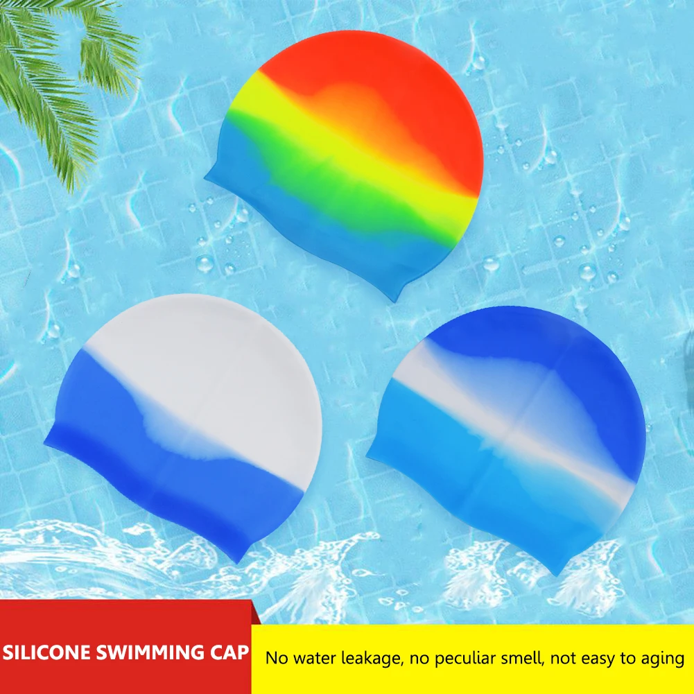 

Силиконовые шапки для плавания для взрослых, женщин, мужчин, мягкие эластичные спортивные шапки для защиты ушей, летняя шапка для купания в ...