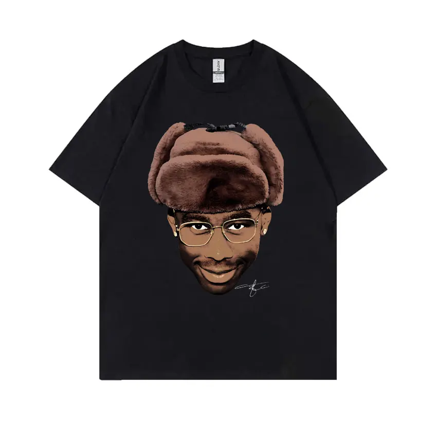 Tyler The Creator Mugshot Chromakopia Graphic T-Shirts Men Women Hip Hop Oversized Tee Shirt Streetwear Fashion Men's Clothing