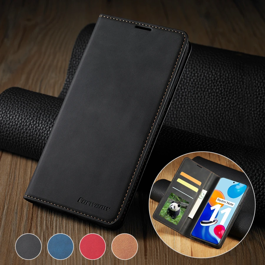 Wallet Flip Leather Case For Xiaomi Redmi 12C 10A 10C 9A 9C 9T Note 11 Pro 11S 10 Pro 9 Pro 8T 7 Poco C55 X5 Pro X4 GT 11T 12T