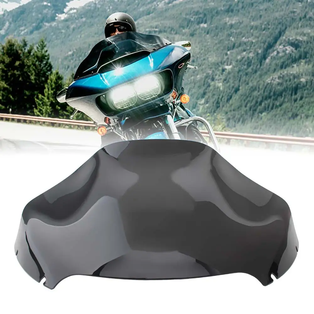Фото 1 шт. ветровое стекло для мотоцикла 13,5 дюймов, подходит для Harley-Davidson Road Glide CVO/SE Limited Special ST Ultra 1998–2023, из АБС-пластика, черное №1