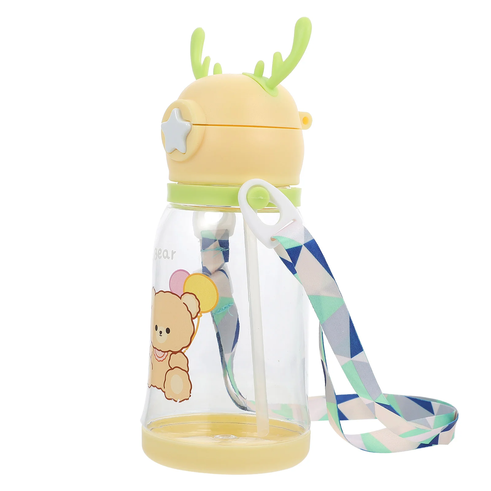 

Bottle Kids Cup Water Toddler Straw Cups Sippy Baby Lids Portable Clear Bottles Drink Antler Infant Reusable