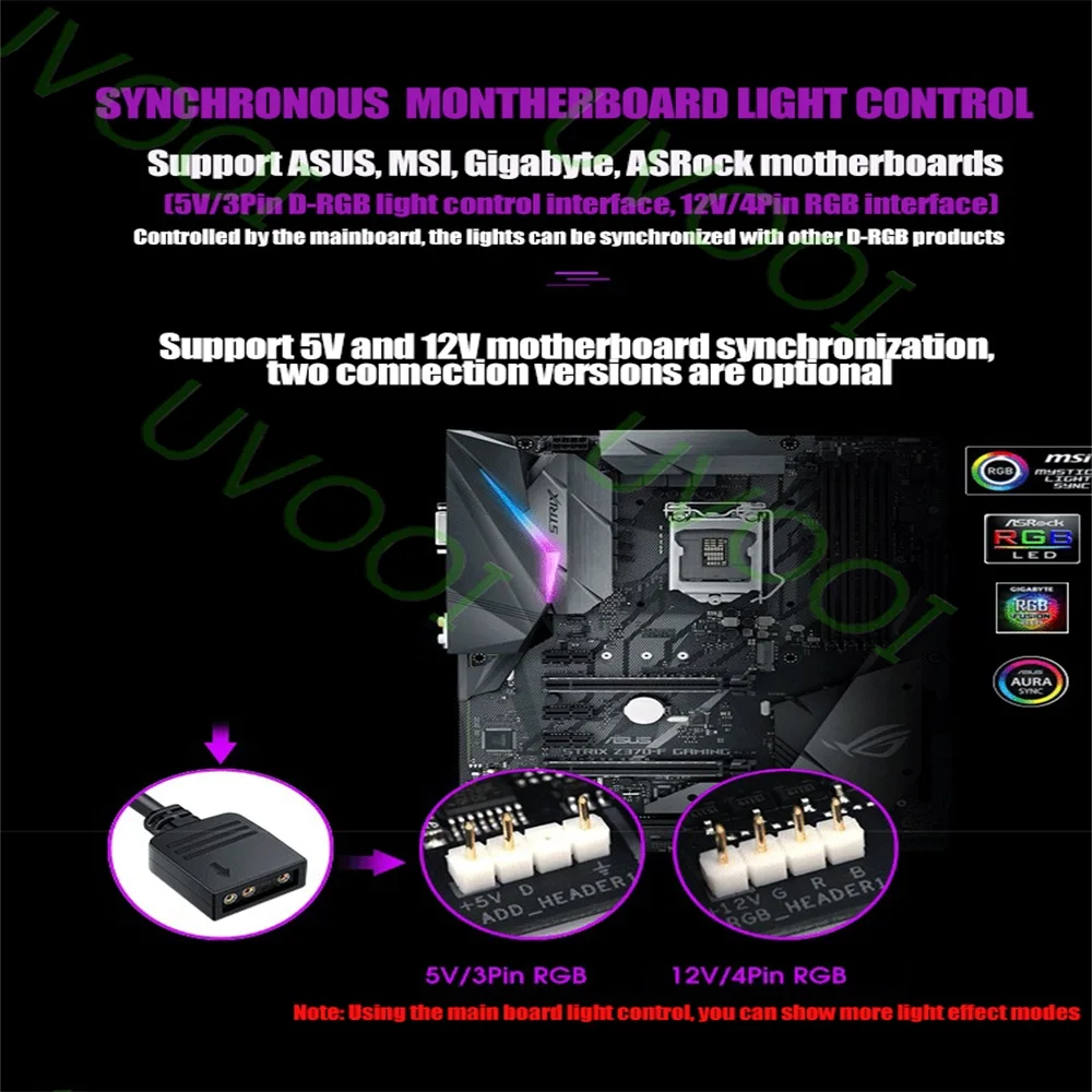 Разветвитель для кабеля 12 В 4 контакта RGB AURA SYNC 5 3 SATA 4-контактный адаптер GIGABYTE MSI