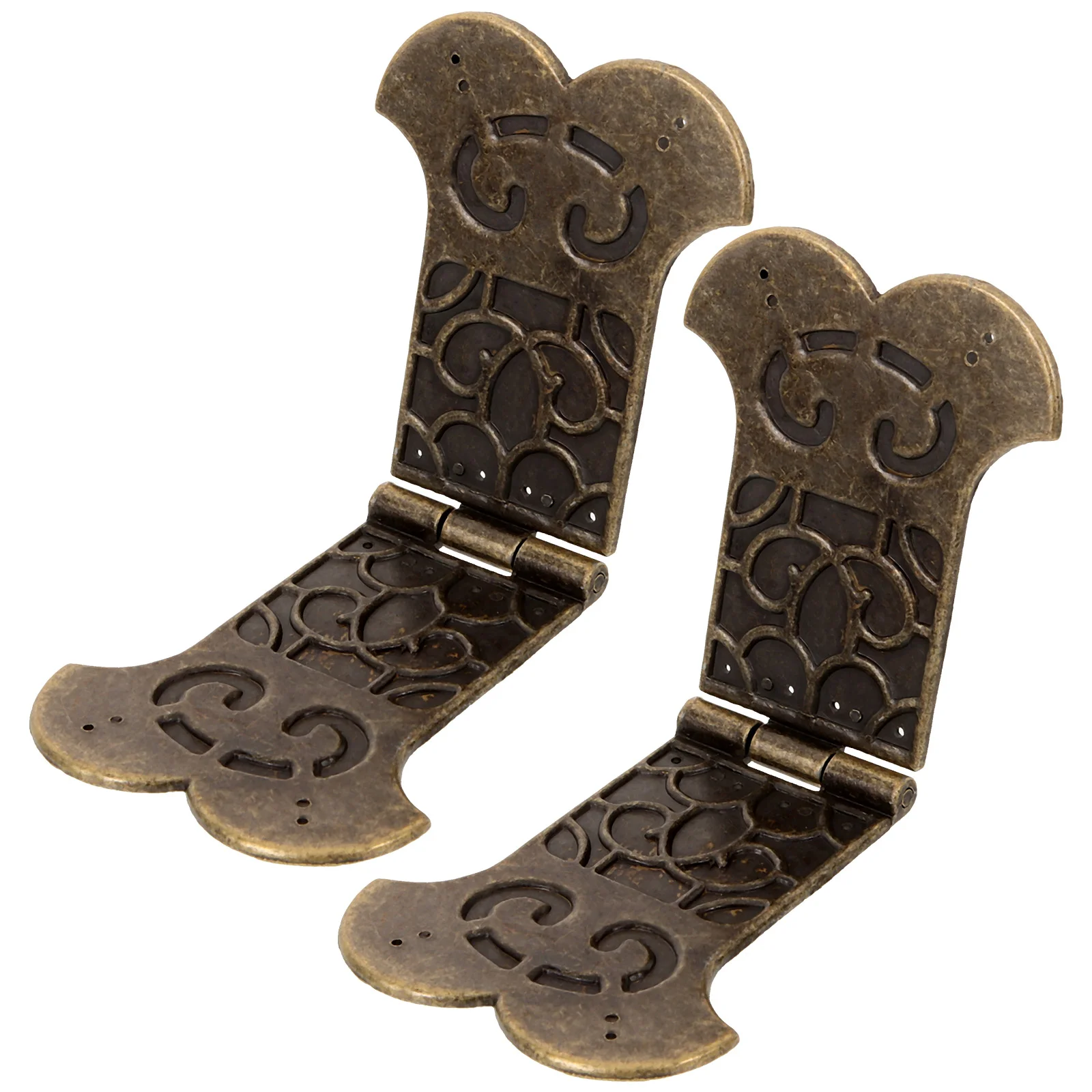 

2 Pcs Vintage Hinge Decor Wooden Box Small Decorative Hinges Metal Aluminum Alloy