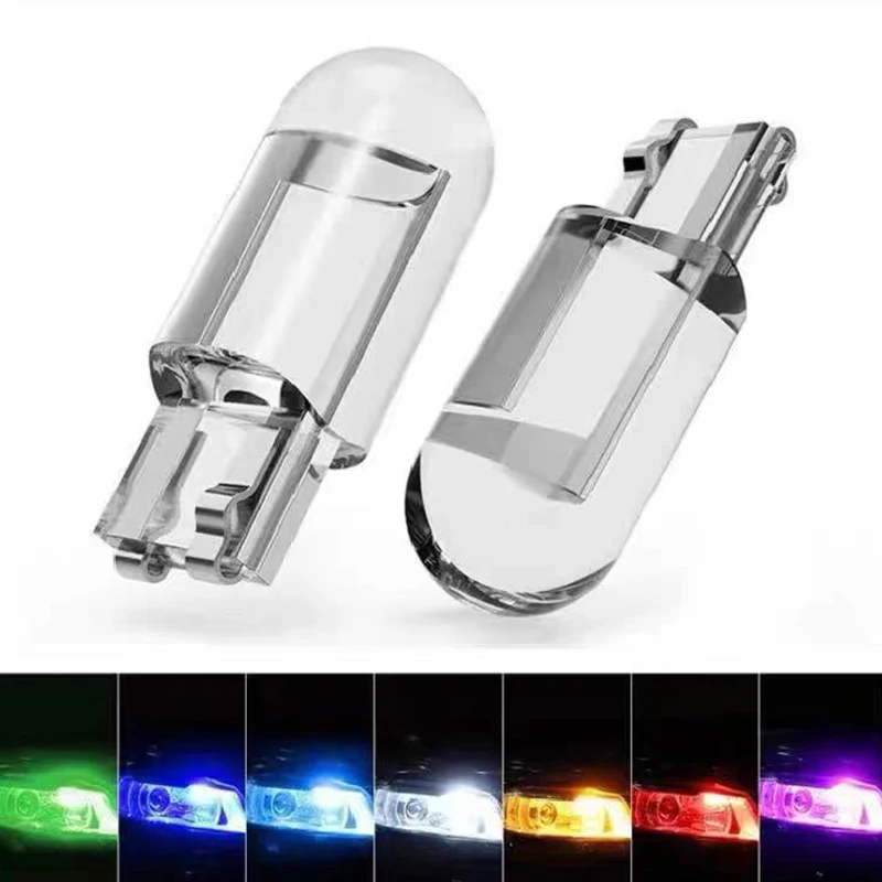 

10PCS W5W T10 Cob Glass Car Bulb Auto Automobiles Reading Dome Light
