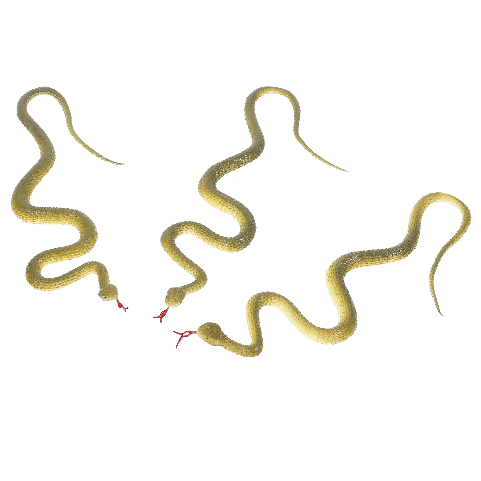 

3 Pcs Simulated Soft Rubber Snake Halloween Trick Toy Snakes Toys Prank Prop Realistic Fake