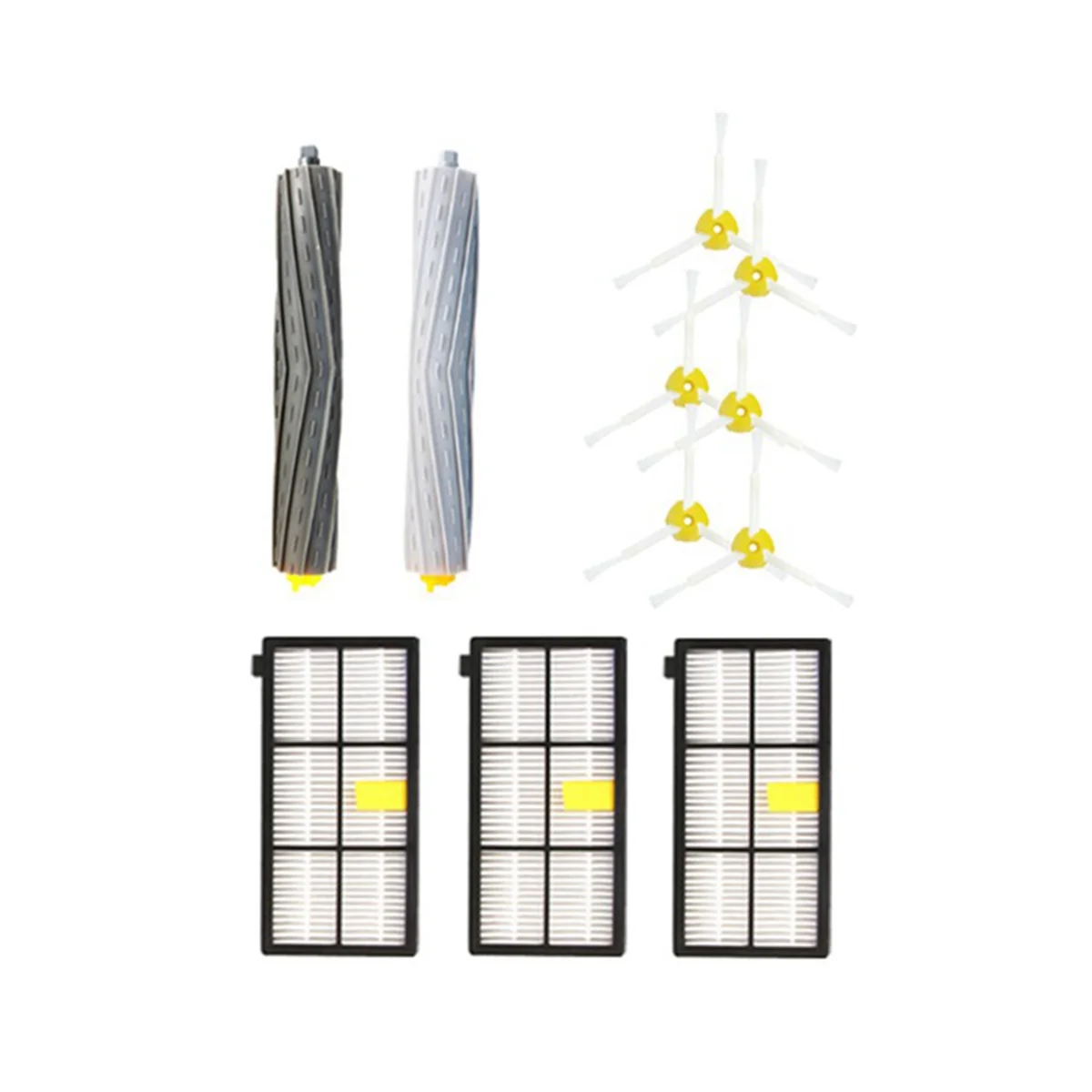 

Подходит для iRobot Roomba 800 860 870 880 980 моющаяся Резина Brush, основная щетка, роликовая щетка, боковая щетка, фильтр