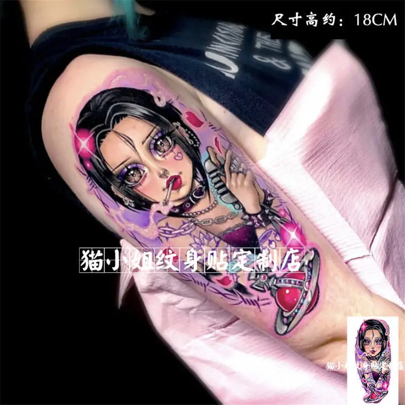 

Временная тату-наклейки аниме укиё-е, японские Мультяшные водонепроницаемые сексуальные татуировки для девушек, искусственная татуировка на руку для женщин и мужчин