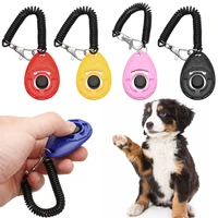 portable key chain plastic wrist strap pet training clicker trainer aid tool dog clicker toys dog repeller